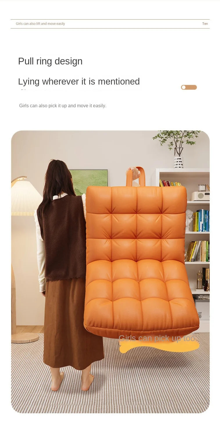 Modern Lazy Sofa Single Sofa Chair Convertible Leisure Bed Small House Living Room Balcony Comfortable Couch Seat Adult Chair