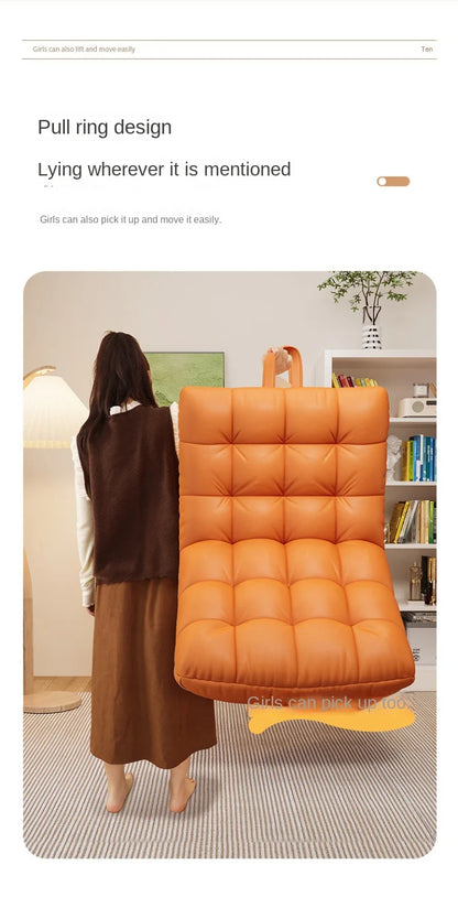 Modern Lazy Sofa Single Sofa Chair Convertible Leisure Bed Small House Living Room Balcony Comfortable Couch Seat Adult Chair