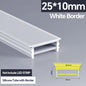1M-10M LED Neon Rope Tube Soft Silicone Diffuser Channel Black/White Flexible Ribbon Strip Light for Recessed Channel