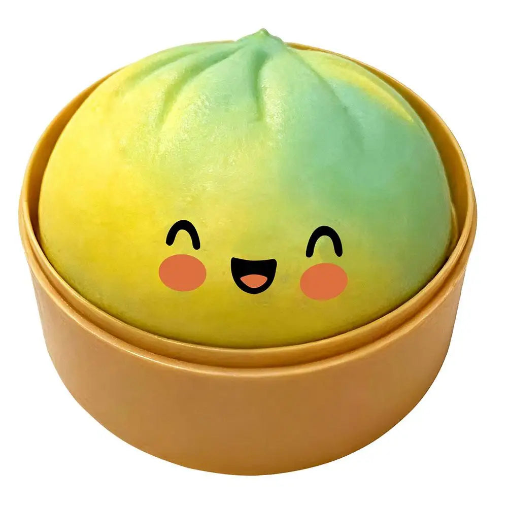 Rainbow Dumpling Squishes Stress Ball Reusable Low Rebound Decompression Toy Soft Dough Ball for Adults & Kids
