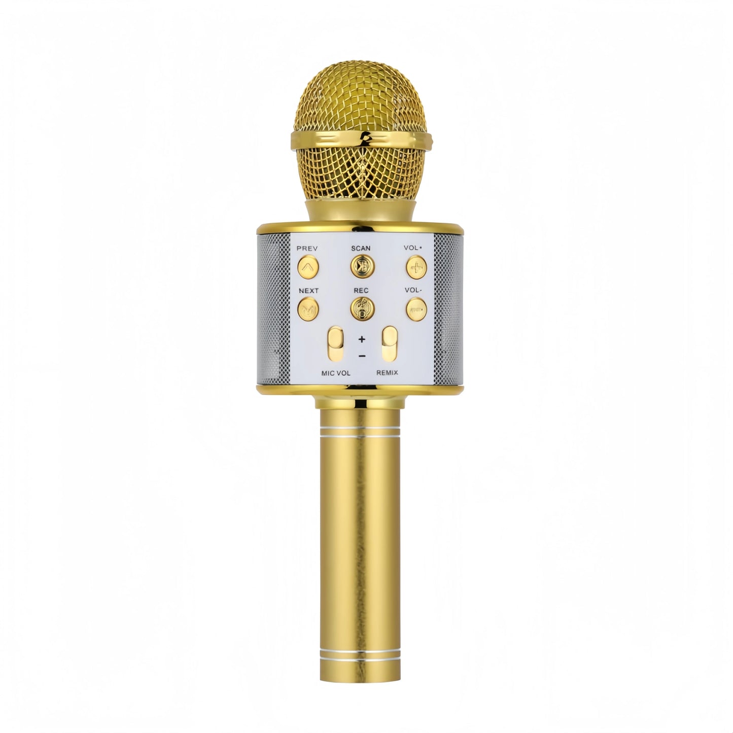 Portable Bluetooth Karaoke Microphone with 5 Voice Changer Reverb Adjustment Recording Function Microphone for Kids Gifts