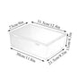 Plastic Storage Box For Office Large Capacity Transparent Paper Storage Case Desktop Storage Organization Document Box