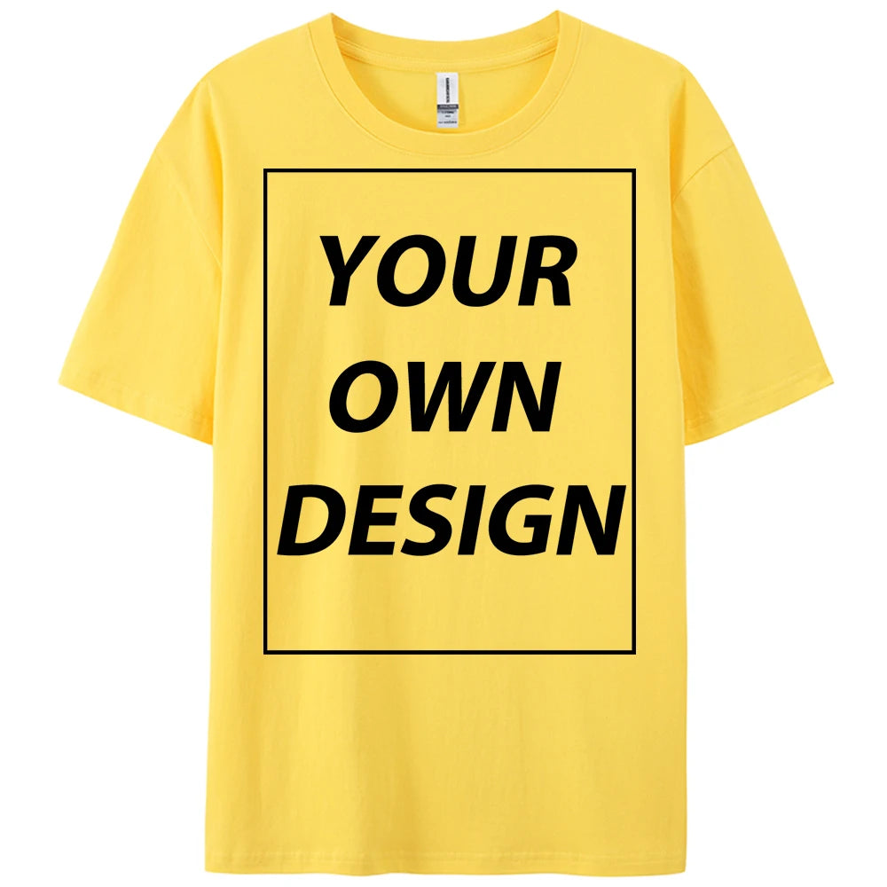 Personalized Custom Print Summer Y2K Team T-Shirt Cotton Casual Loose Short Sleeve Basics Fashion Tee Work Breathable Streetwear