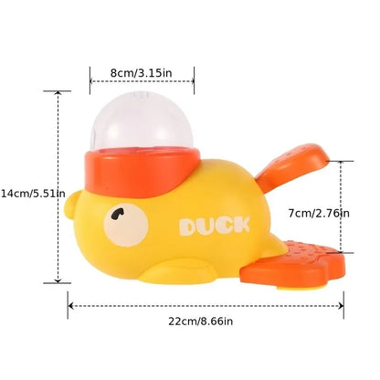 Interactive Pet Trainer Toy with Cartoon Duck Shape - Automatic Slow-Dispensing Dog Treat Feeder