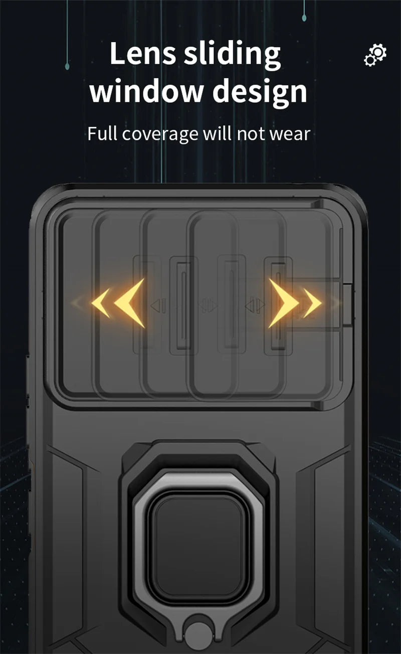 Armor Shockproof Case For Xiaomi Redmi 13 4G Redmi 13C 5G Protective Cover Ring Magnetic Holder Coque Fundas Capa