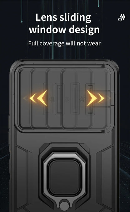 Armor Shockproof Case For Xiaomi Redmi 13 4G Redmi 13C 5G Protective Cover Ring Magnetic Holder Coque Fundas Capa