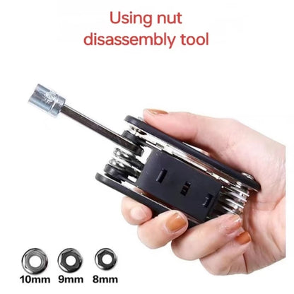 16-in-1 Hexagon Wrench & Screwdriver Set - Multi-Functional Portable Tool Kit for Motorcycle, Bicycle & Furniture Maintenance