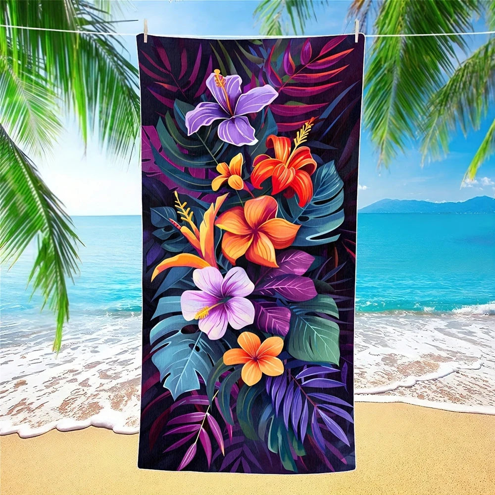 1pc Boho Mandala & Tropical Floral Print Extra Large Quick Dry Beach Towels Perfect choice for beach vacation party gifts