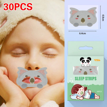 30PCS Kids  Anti-Snoring Stickers Sleeping Closed-mouth Stickers Breathing Correction Patch Shut Up Patch Orthosis Tape〔DD329〕