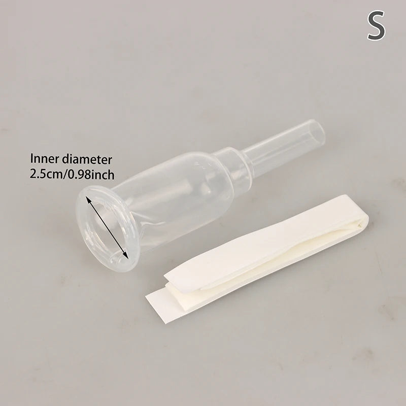 Size S M L Sterilized Comfortable Medical Silicone Male External Catheter Self Adhesive Silicone Catheter External