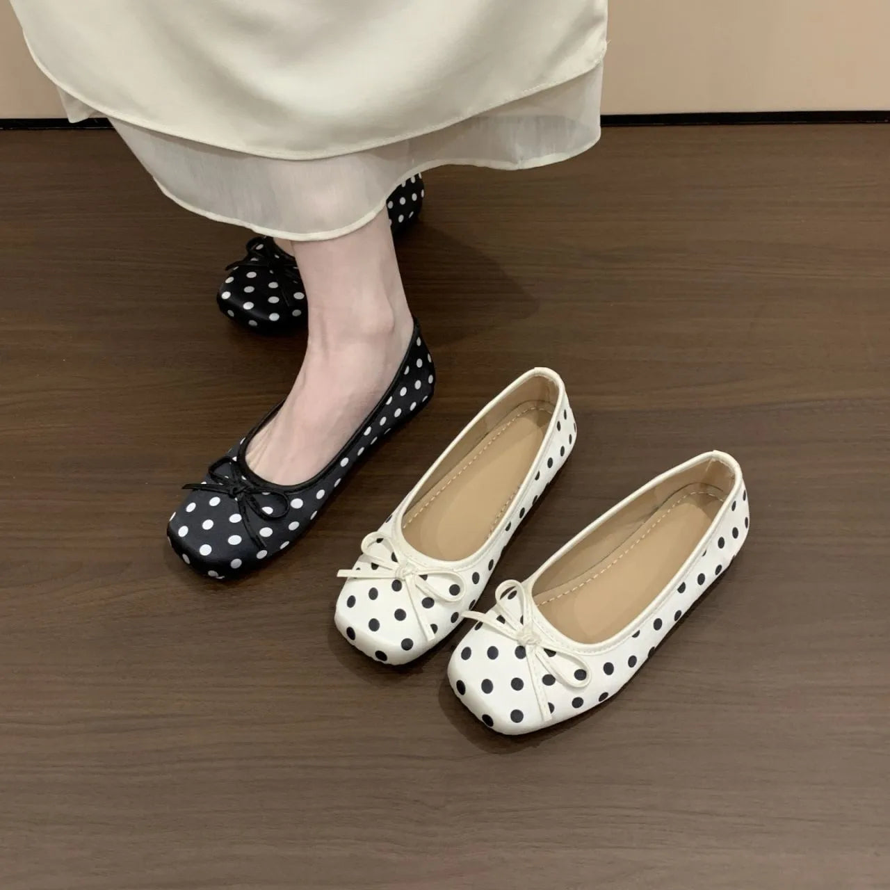 Spring and Autumn Elegant Square Butterfly Sexy Low Heel Mom Shoes Fashionable Best Selling New Comfortable Women's Shoes