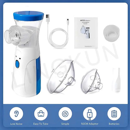 Medical Silent Mesh Nebulizer Handheld Asthma Inhaler Atomizer Children Health Care Mini Portable Nebulizer Humidifier