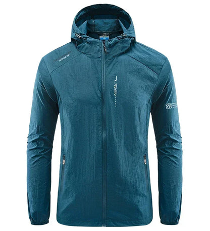 UPF50+ Summer Outdoor Quick Dry Sun-Protective Thin Jacket Men Hiking Fishing Cycling Hooded Gym Sport Ultra Light Windbreaker
