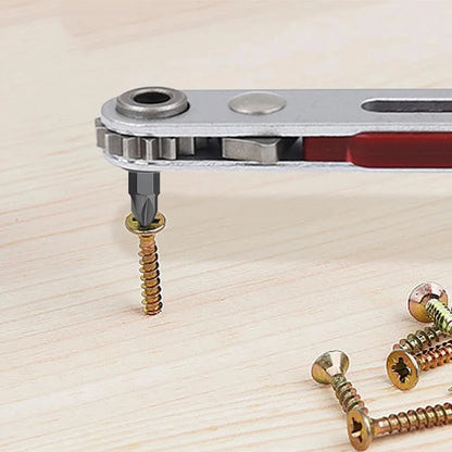 Two Way Ratchet Screwdriver Multifunctional Bidirectional Forward and Reverse Ratchet Screwdriver Elbow Flat Cross Slotted Tool