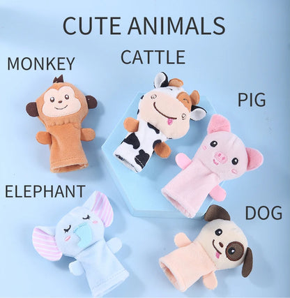 Children Animal Education Dolls Baby Finger Plush Doll kids Hand finger puppets Toy Teaching Aids Boys Girls tell story material