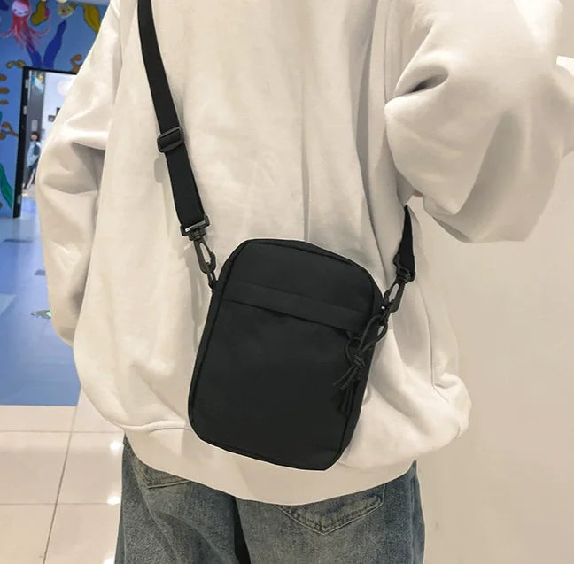 Men’s Women Small Crossbody Shoulder Bag, Lightweight Casual Sling Bag with Multi Zipper Pockets for Travel, Work, Daily Use