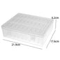 30/14x Clear Rhinestone Boxes Plastic Organizer 5D Nail Art Accessories Containers Art Craft Bead Seed Jewelry Tabletop Storage