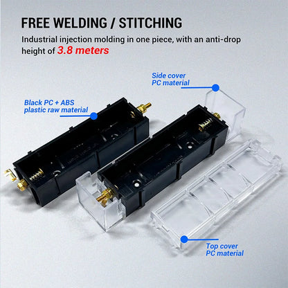 Removable Splicable 18650 Battery Box 5-10A High Current PC ABS Rechargeable Battery Storage Bracket DIY Power Bank