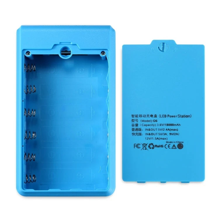 6*18650 Battery Holder Dual USB Power Bank Battery Box Mobile Phone Charger DIY Shell Case