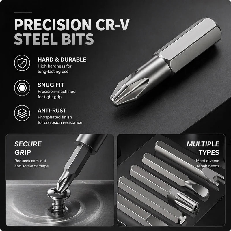 152-in-1 Precision Magnetic Screwdriver Repair Tool Kit with Flexible Shaft Tweezers Pry Tools for Phone Laptop PC Watch Console