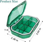 2Pcs 7 Days Pill Storage Box Mini Travel Portable Medicines Dispenser Box Multifunction Plastic Seven Compartment Sealer Box