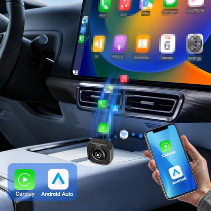 Wireless CarPlay Box 2 in 1 Mini AI Box for Car Plug and Play Adapter for iPhone Android Auto Smart Multimedia Easy Install