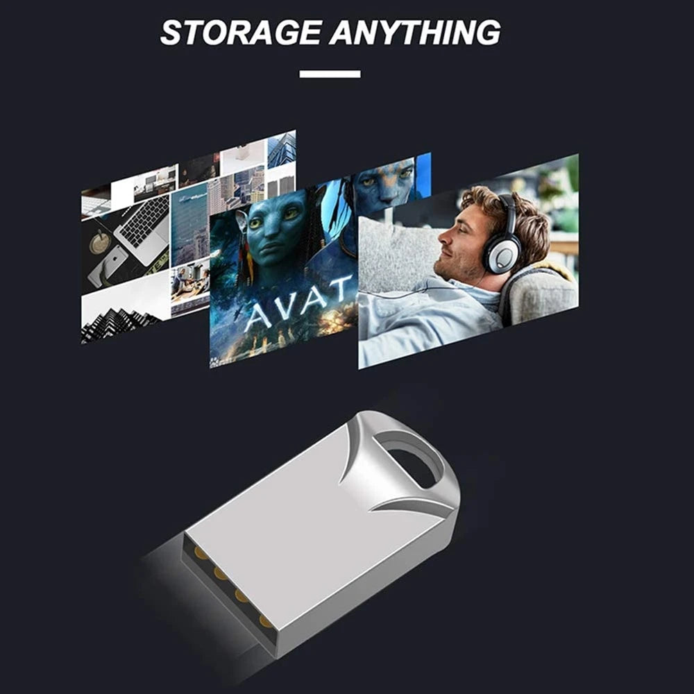 New Mini Metal USB Flash Drive 256GB 512GB Waterproof Type-C Pen Drive Memory Stick Key Disk Flash Memory U Disk Thumb Drive Gif