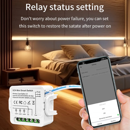 1/2/3 Channels 16A/10A/5A 100-240V Zigbee 3.0 Smart Wireless Switch Smart Home APP Voice Control Work with Alexa Google Home