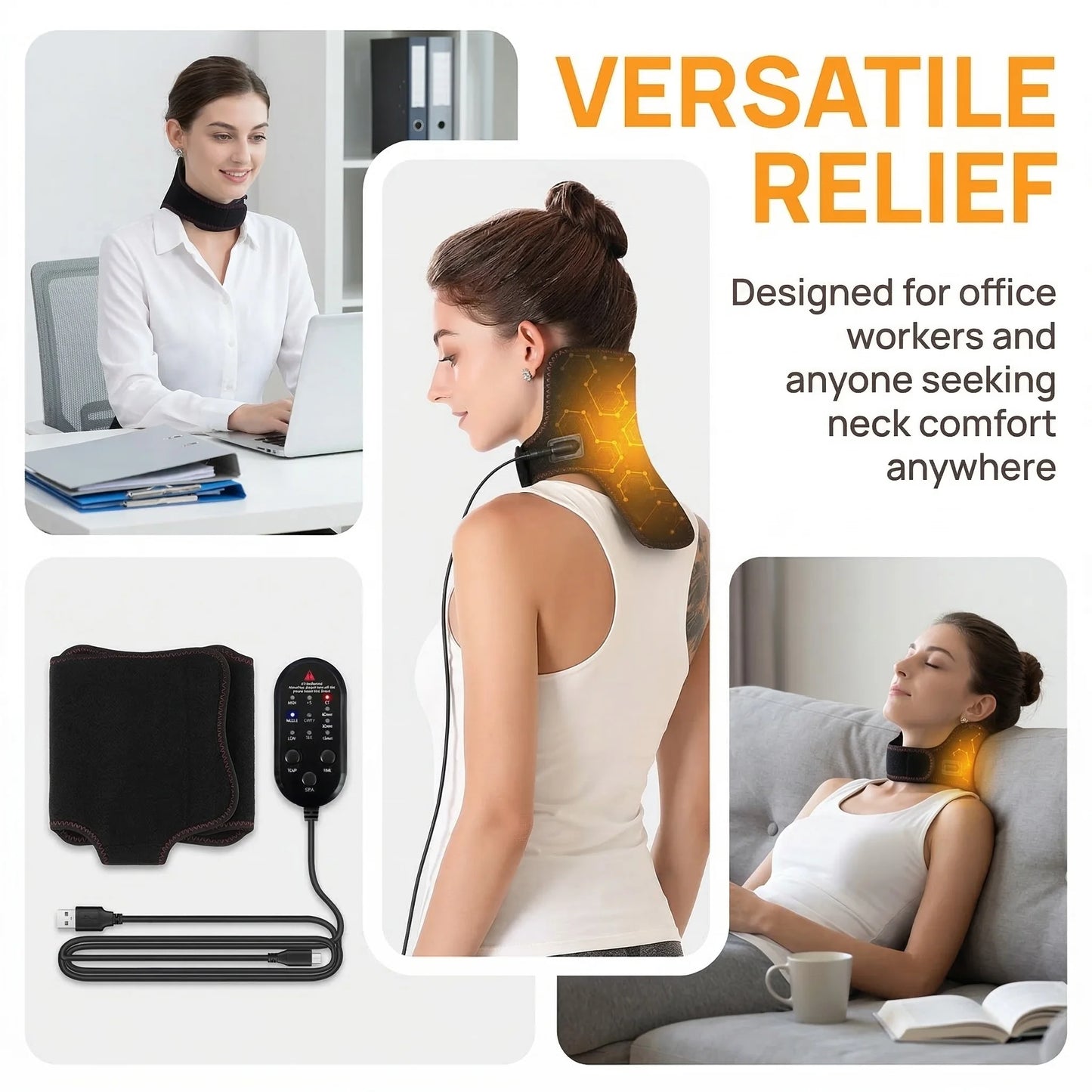 Tourmaline Self-heating Neck Belt Neck Support Massager 1Pcs Protection Spontaneous Heating Belt Health Care Dropship