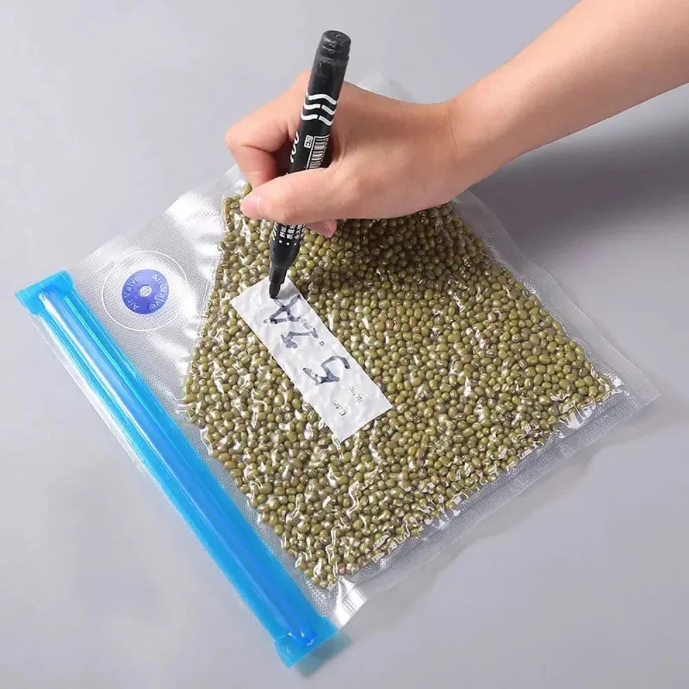 Reusable Vacuum Sealer Bags Food Storage Bag Household Vacuum Vegetable Food Sealer Bag With Hand Pump Sealing Clips