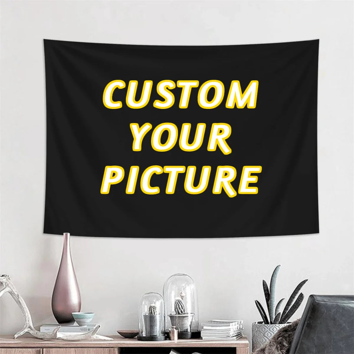 Chic DIY 1pc Customized Tapestry Photo Banners and Logo Backgrounds Banner Decorations Posters Christmas Gift Background Decor