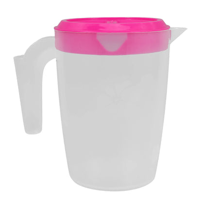 1L Plastic Pitcher with Lid for Juice Water Iced Tea Cold Beverages Milk Beer Lemonade Home Kitchen Office Party Picnic Swimming