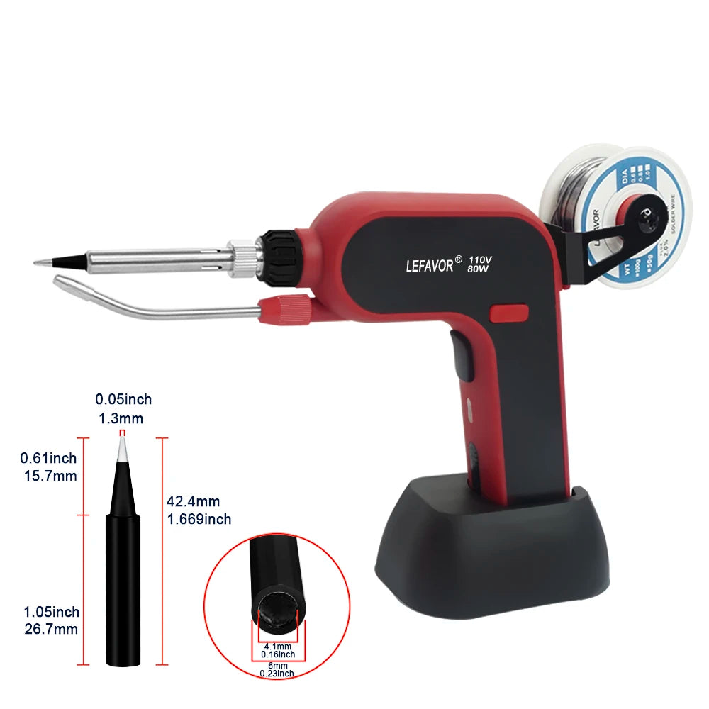 Electric Soldering Iron Gun Hand-held Internal Heating Soldering Iron Automatically Send Tin Gun Soldering Welding Repair Tool