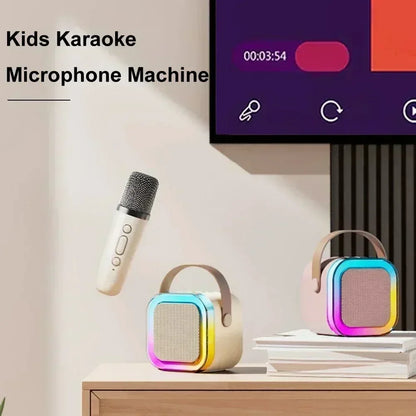 NEW Hot K12 Bluetooth Speaker Portable Home Cute Karaoke Mini Wireless Audio with Microphone K Song Family Singing Machine