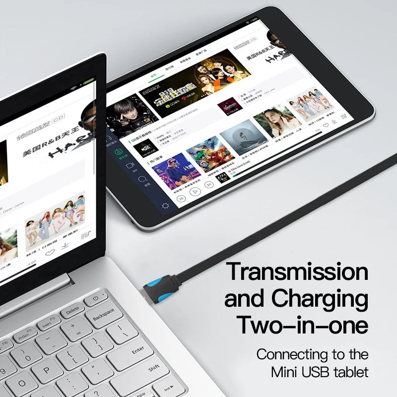 Vention Mini USB Cable Mini USB to USB Fast Charging Data Cable For Cellular Phone Digital Camera HDD MP3 MP4 Player Tablets GPS