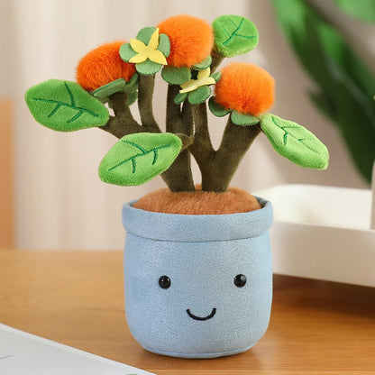 Green Plant Potted Plants Lily Flowers Strawberries Lotus Flowers Persimmons Morning Glory Ornament Soft Birthday Gifts Decor