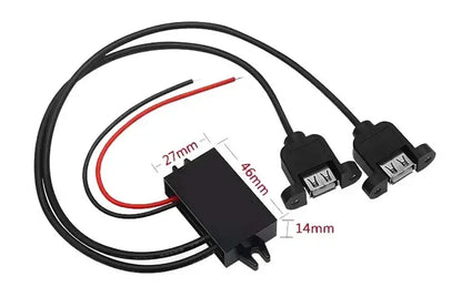 12V 24V 36V 48V Buck 5V 3A Charging Converter DC-DC Step Down Converter for Battery With Multi Types USB Jack Female USB