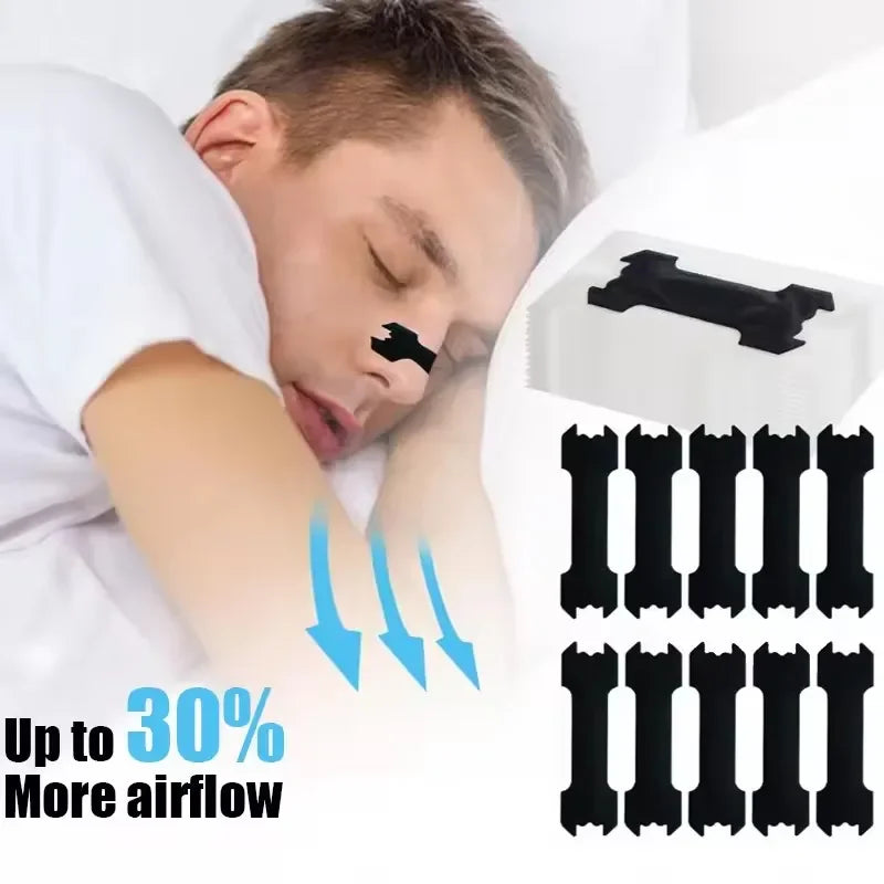 10-50pcs Anti Snoring Nose Strips Extra Strength Breathable Nasal Patches for Snore Relief Better Sleep Home Sleeping Aid