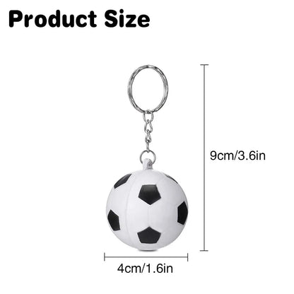 24 Pack White Soccer Keychains Accessory Mini Soccer Stress Ball Keychains,Sports Ball Keychains,School Carnival Reward for Kids