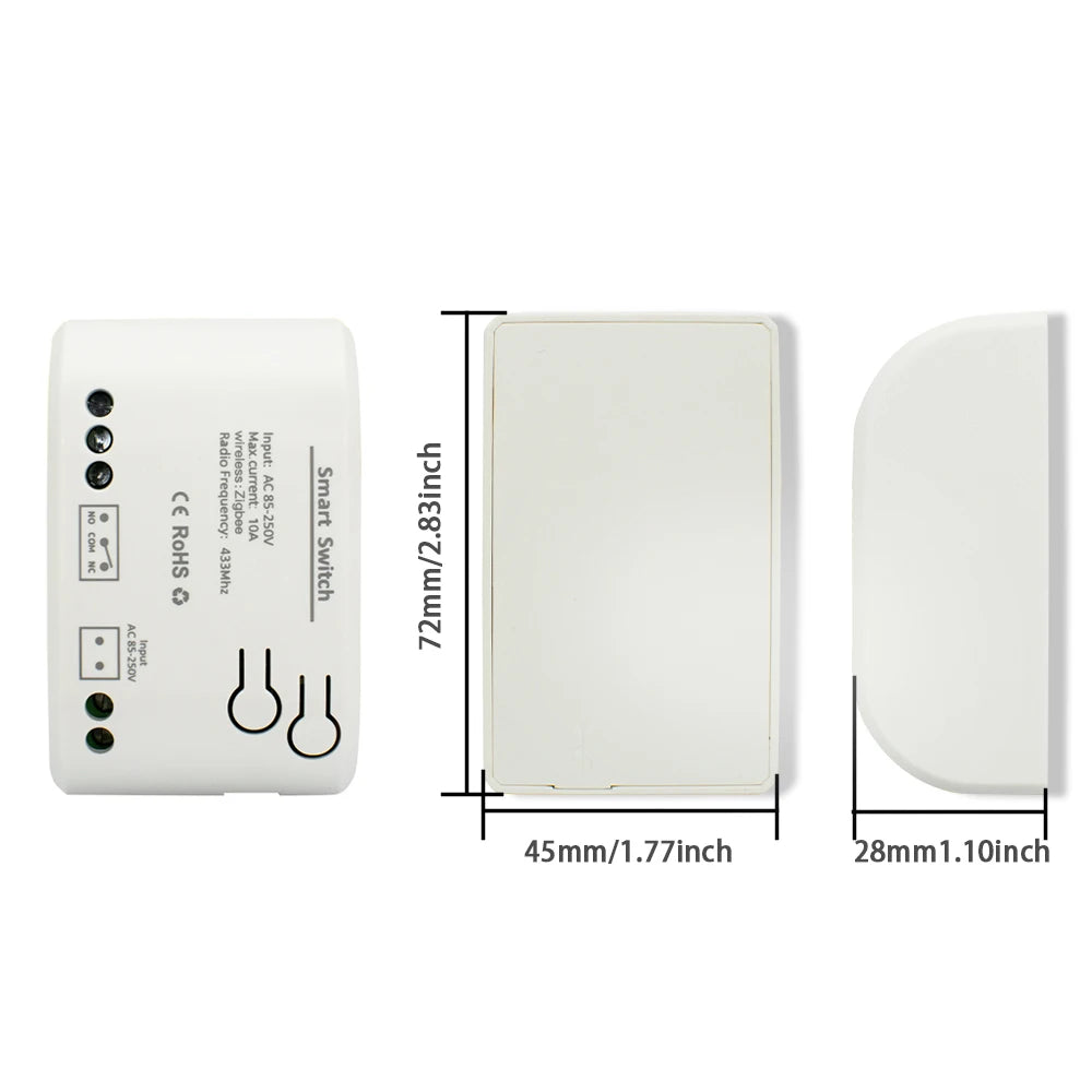 Zigbee Relay Breaker 7-32V 85-250V Switch Module Control Works With Tuya Smart Life App Alexa Google Smartthings Ewelink Hub