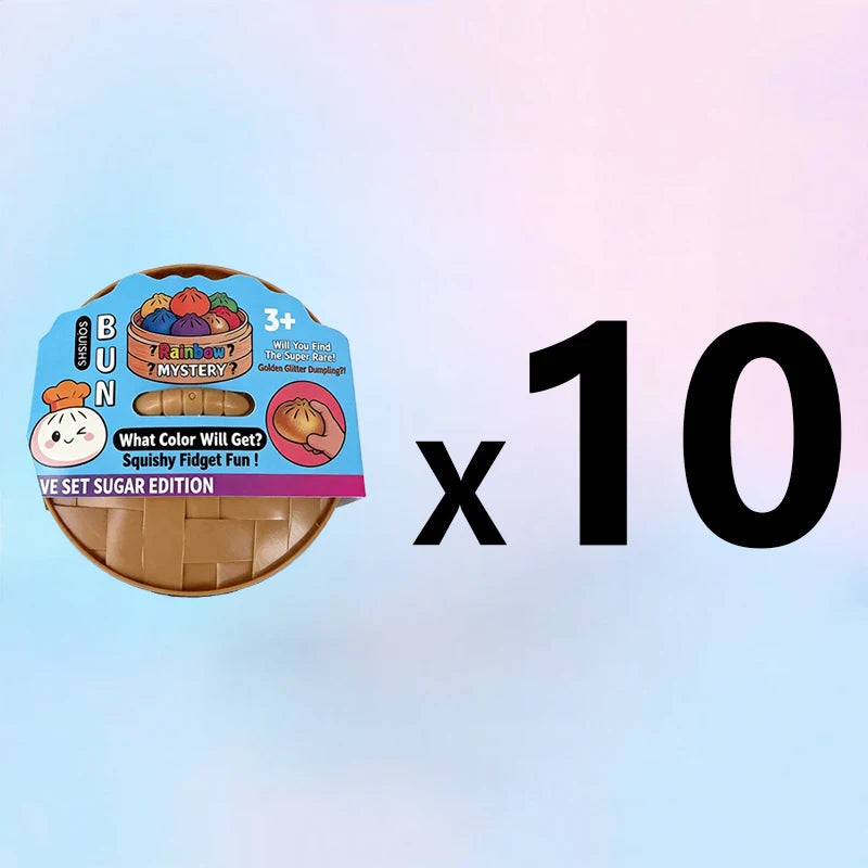 Premium Squishies Dumpling Bun Toy, Slow Rising PU Dumpling Stress Ball, Safe Non-Toxic Stress Relief Fidget Toy for Home