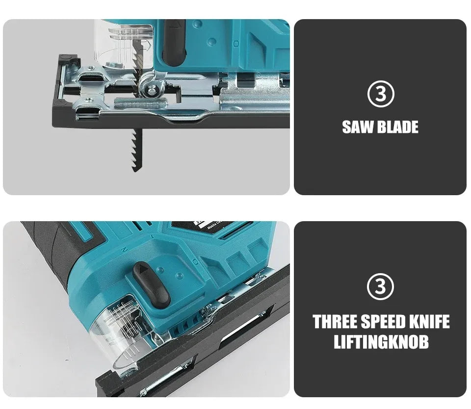 Makita DJV182Z 18V Cordless Barrel Handle Jigsaw Electric Saw with Saw Blade Tool - No Battery Or Charger Included