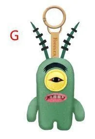 Fuggler Alley Cats Care-Bears Fugg Plush Toys Nuggets Keychain Funny Ugly Tooth Monster Bag Charm Dolls Backpack Decor Bagged