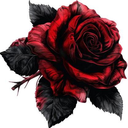 KT88# Gothic Rose Sticker Stickers,Wall Toilet Decal Removable, Vinyl Car Sticker for Bathroom Decor, Outdoor Indoor Use