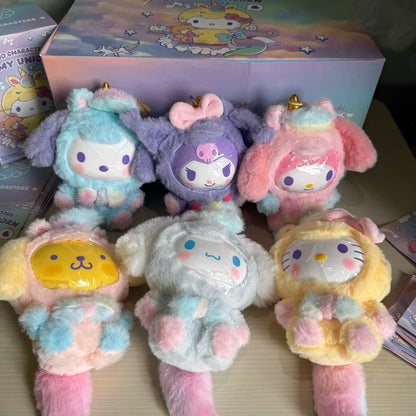 New Dream Unicorn Series Vinyl Plush Doll Blind Box Cute Cartoon My Melody Kuromi Pendants Bag Ornament Toys Mystery Gifts