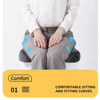 Comfortable breathable seat cushion, U-shaped design wave sponge massage cushion can relieve buttock pressure/coccyx pain