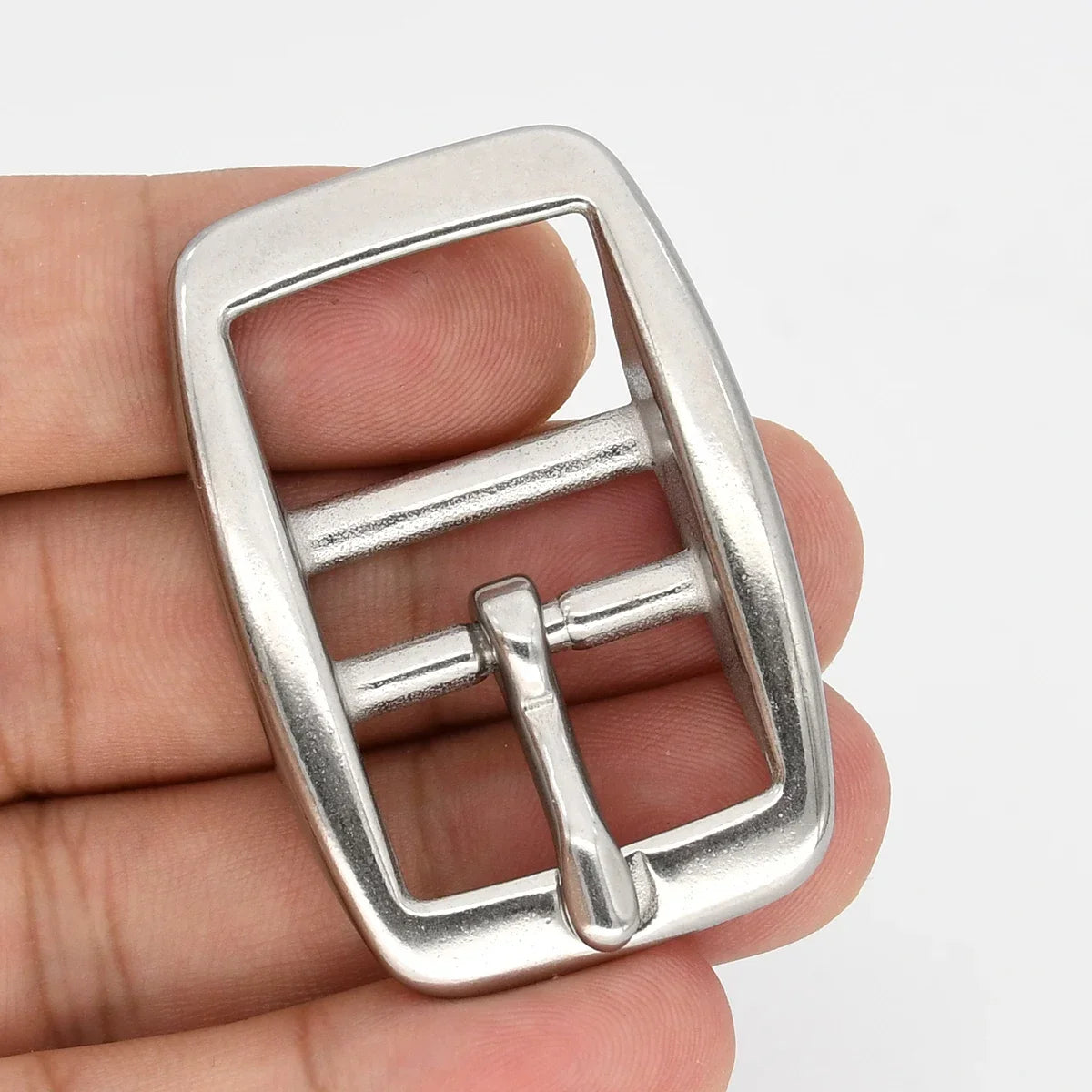 1pieceStainless Steel Adjustable Belt Buckle Double-bar Pin Buckle Tri-glide Slider Horse Halter Harness Accessories Parts