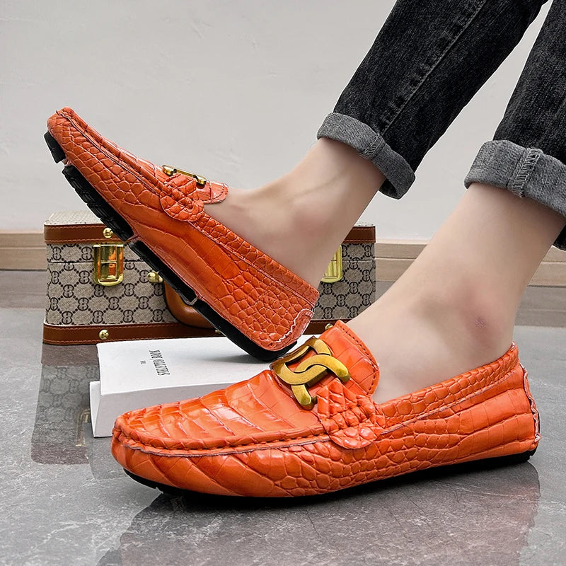 Men Loafers Shoes High Quality Party Shoes Fashion Men Non Slip Casual PU Leather Man Flat Classic Comfy Slip on Men Loafers