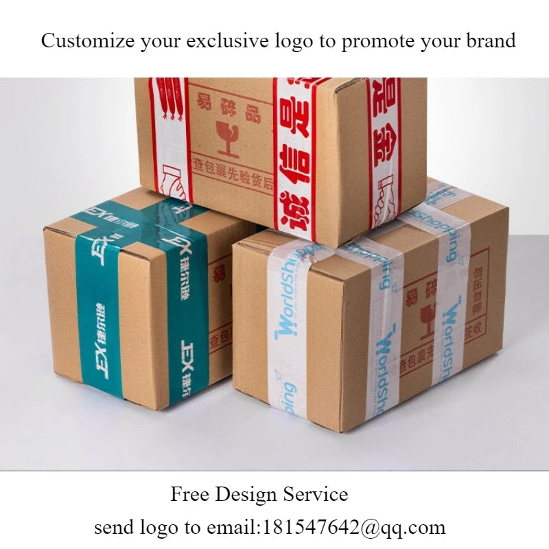 7 Rolls Logo Printing Adhesive Tapes Customized LOGO Brand Advertising Slogan for Carton Box Sealing Packing Labels 44mm