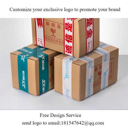 7 Rolls Logo Printing Adhesive Tapes Customized LOGO Brand Advertising Slogan for Carton Box Sealing Packing Labels 44mm
